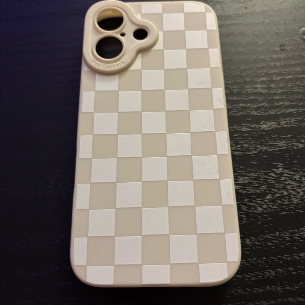 Checkered Beige Phone Case